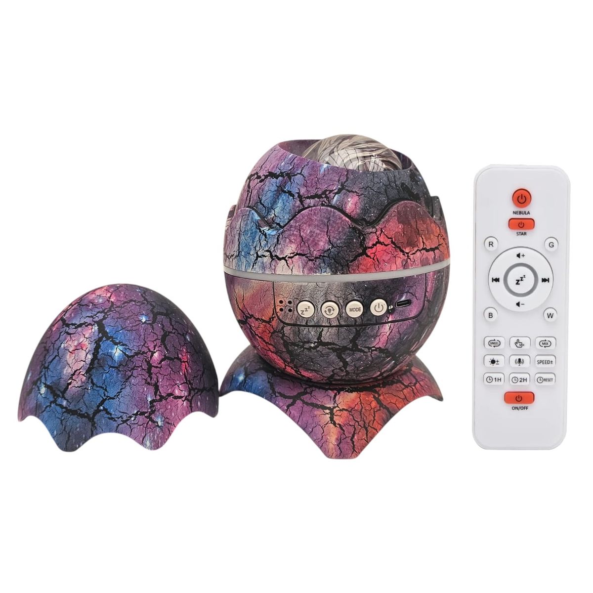 GENERAL - Proyector Nebulosa Huevo Dinosaurio Bluetooth Control Remoto