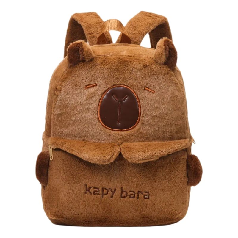 GENERICO - Morral Maleta Capibara Peluche Infantil Niños Niñas Mochila