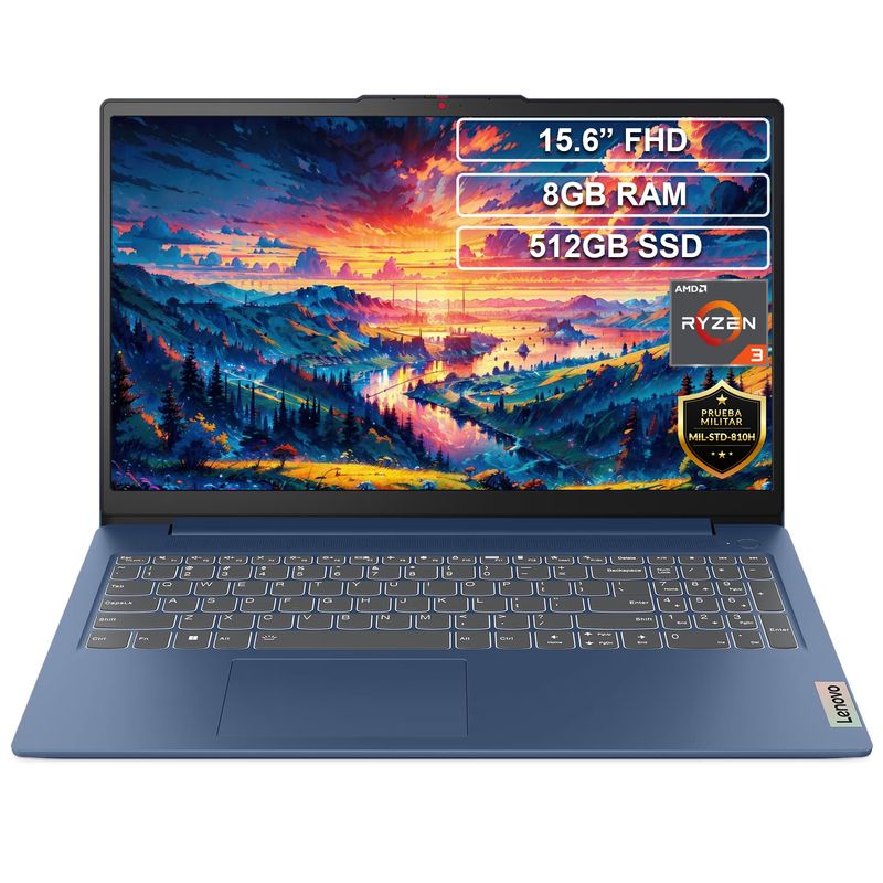LENOVO - Portátil Lenovo 15AMN8 Ryzen 3 7320U 8GB 512GB IdeaPad Slim