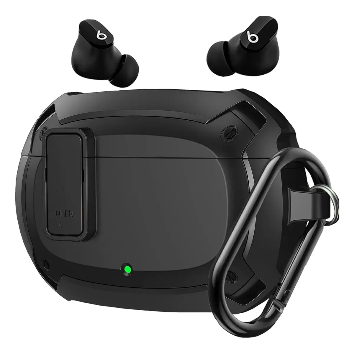 GENERICO - Estuche Funda Beats Studio Buds Plastico Rigido Negro