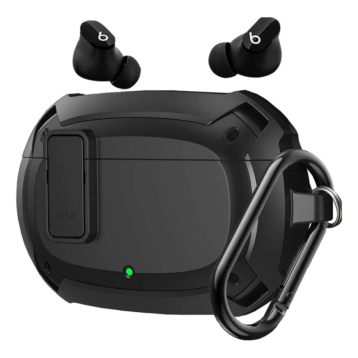 GENERICO - Estuche Funda Beats Studio Buds Plastico Rigido Negro