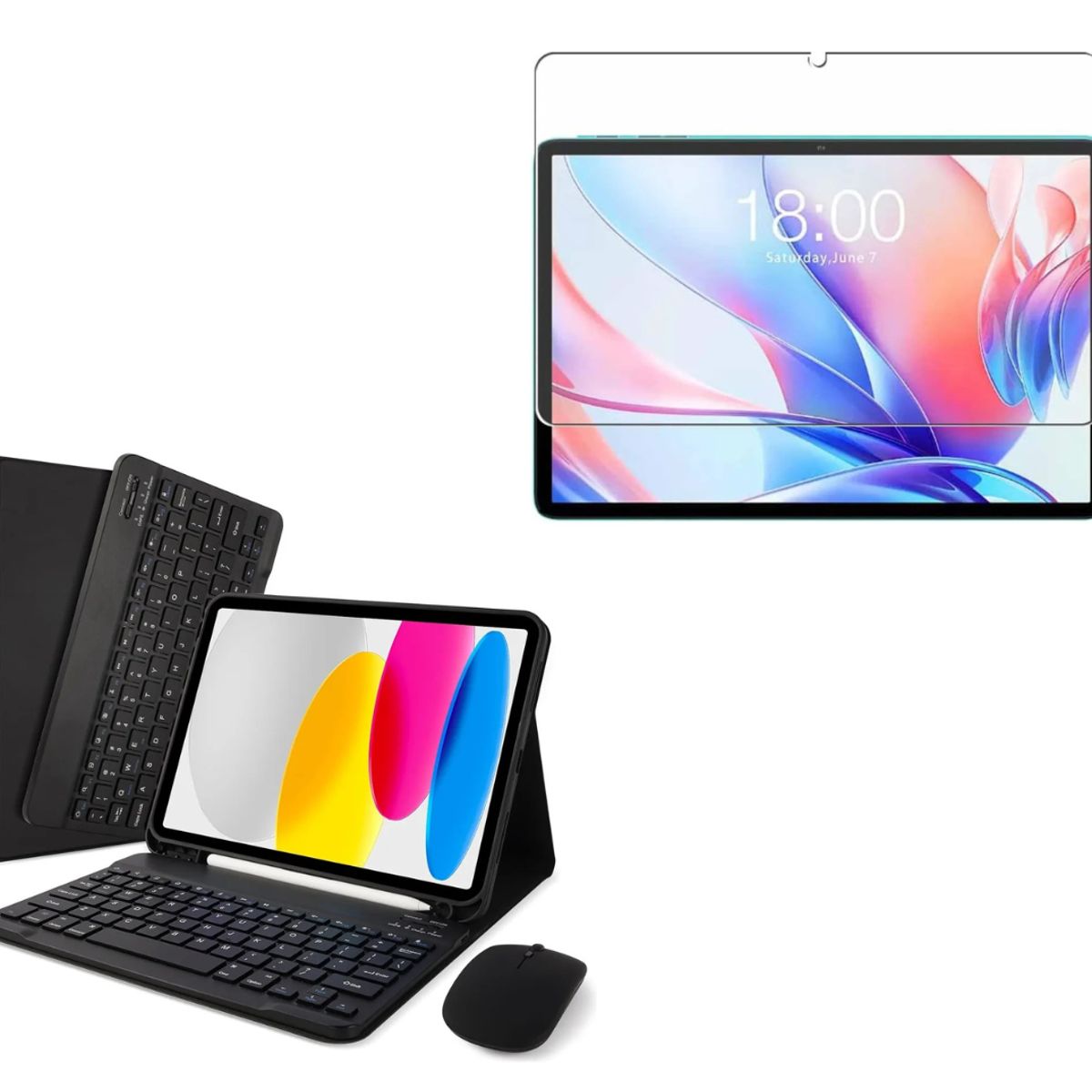 GENERICO - Estuche Con Teclado y Mouse Para Xiaomi Redmi Pad Pro 12.1 + Vidrio