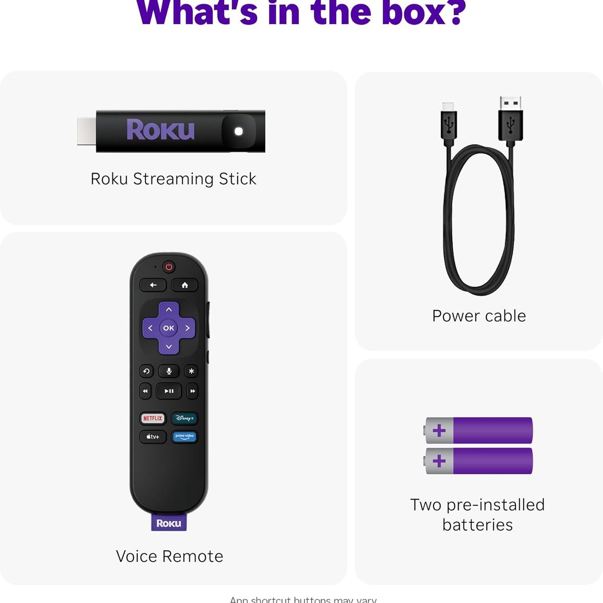 ROKU - Roku Streaming Stick 3840 Hd Para Tv Con Asistente De Voz Color Negro