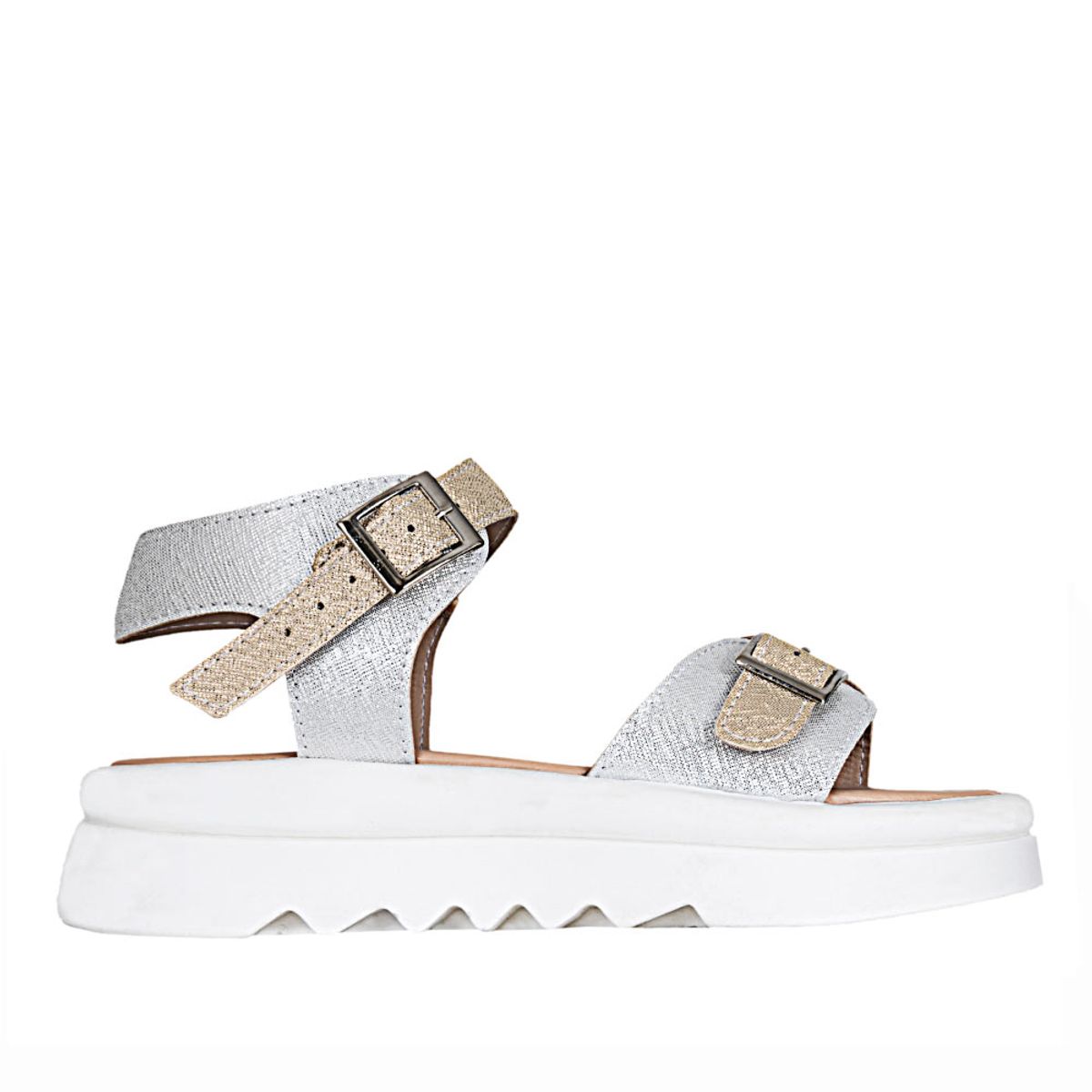 FRATTINI - Sandalia de Niña marca FRATTINI en Color DORADO PLATA   SANDVERNA