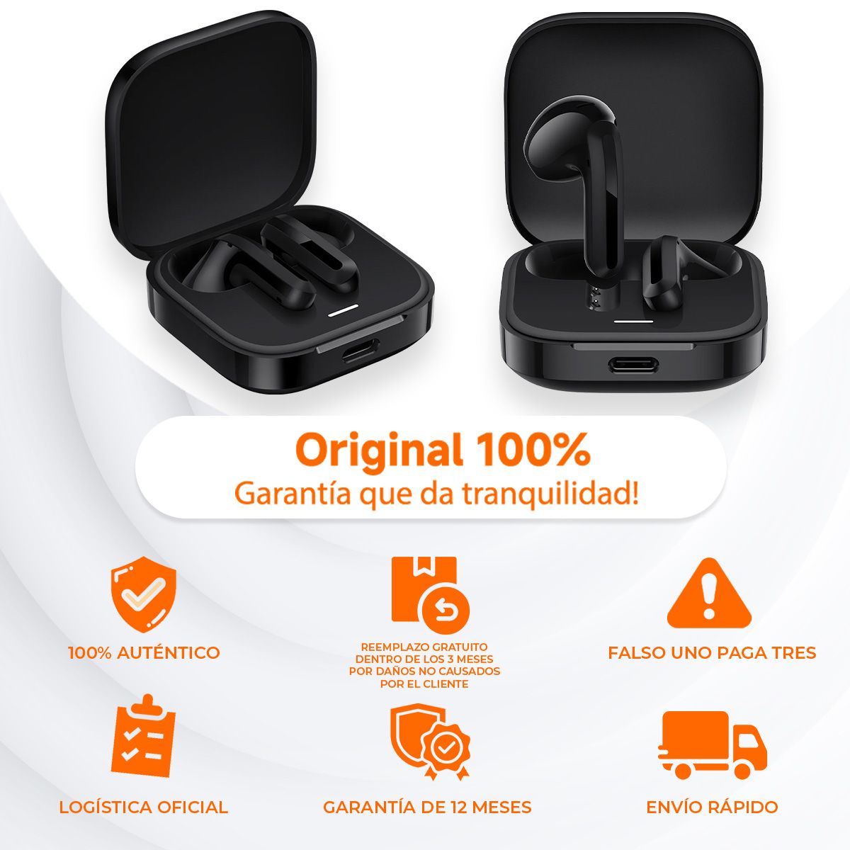 XIAOMI - Audifonos Xiaomi Redmi Buds 6 Active Negro Bluetooth
