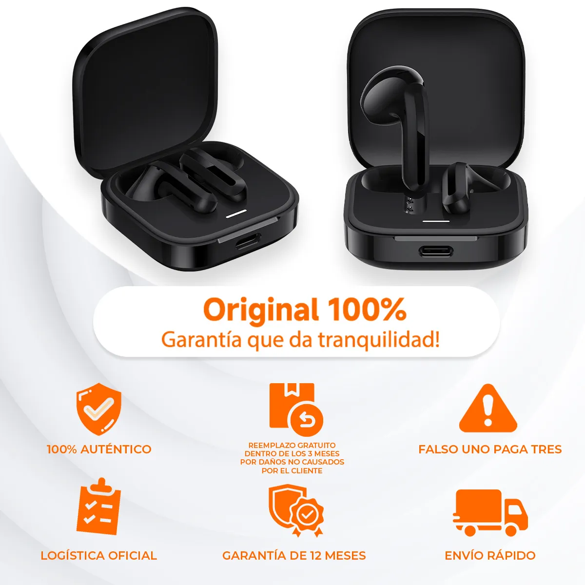 XIAOMI - Audifonos Xiaomi Redmi Buds 6 Active Negro Bluetooth