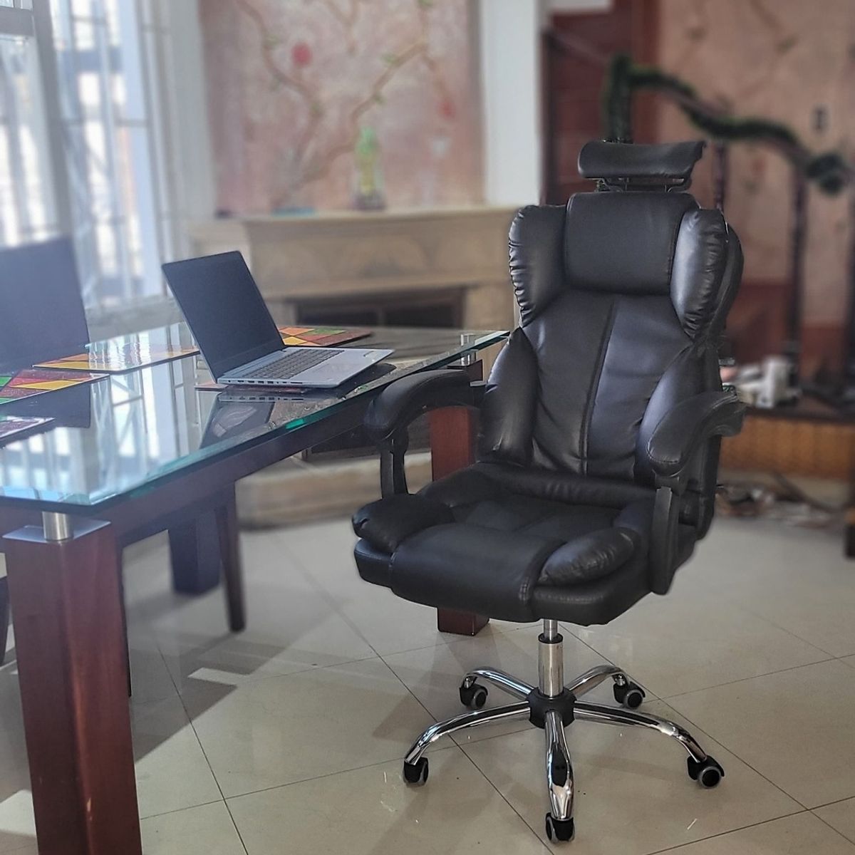 GENERICO - SILLA DE OFICINA ERGONOMICA CON CABECERO