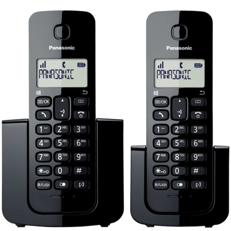 PANASONIC - Teléfono Inalámbrico Dect PANASONIC ID TGB112 2x1 Negro