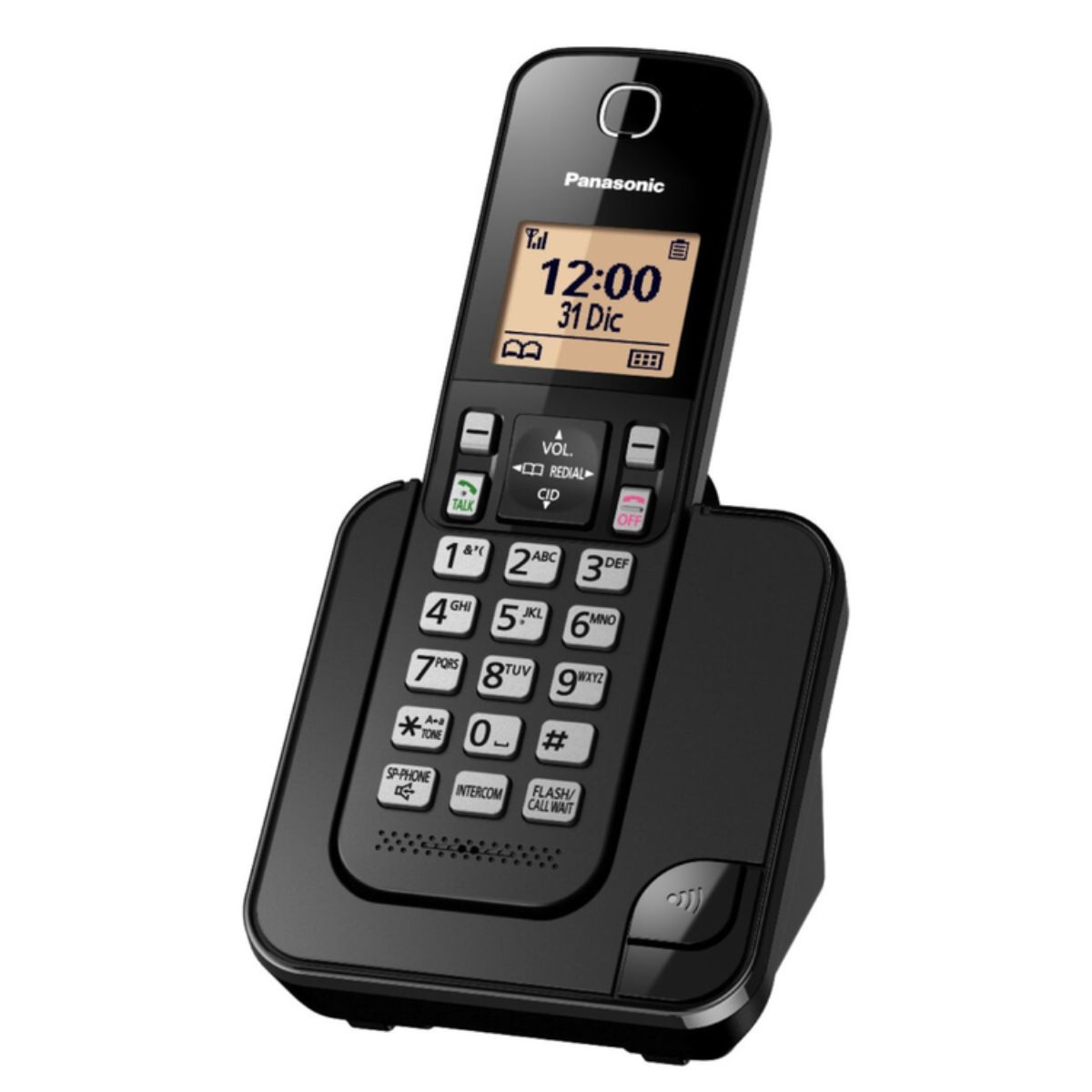 PANASONIC - Teléfono Inalámbrico Dect Panasonic Id Tgc350 Negro