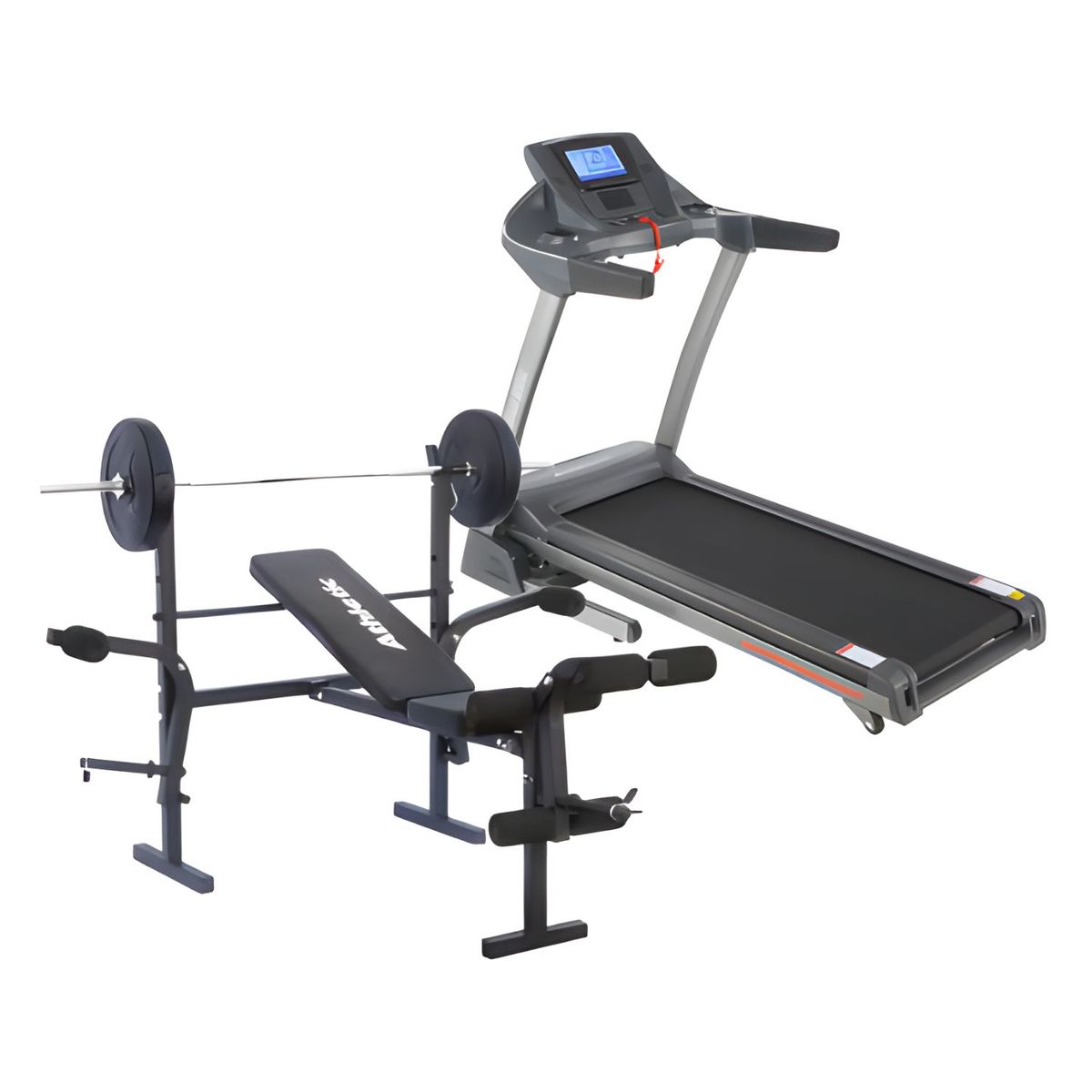 ATHLETIC - Combo Athletic Banco de pesas Multifuerza plegable + Trotadora 3290T