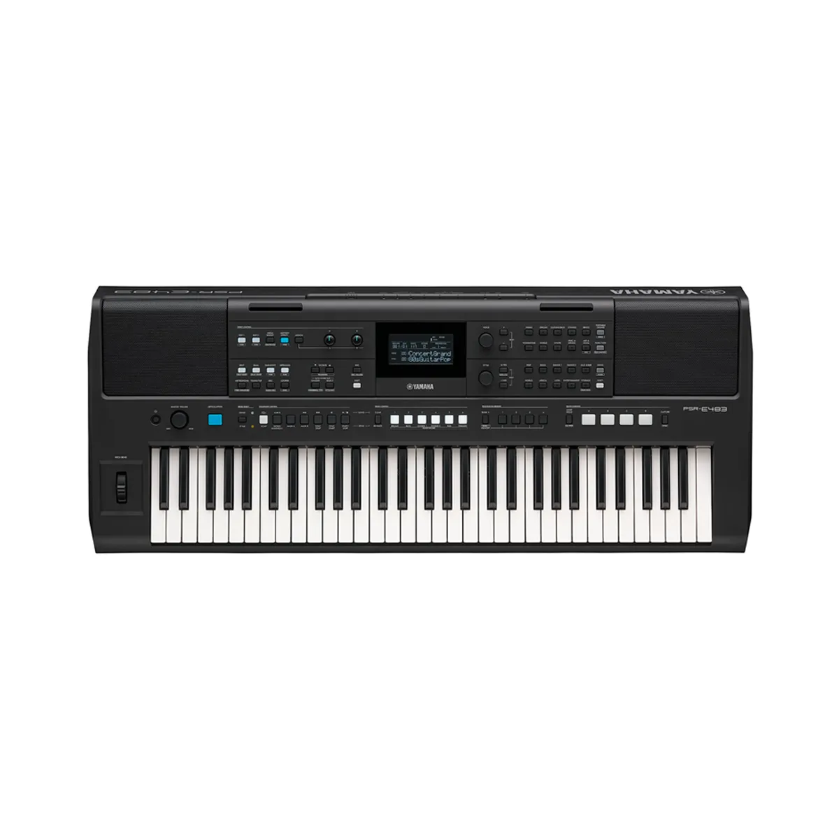 YAMAHA - Piano Yamaha Psr-e483 +base +estuche +silla+ Pedal+audifonos