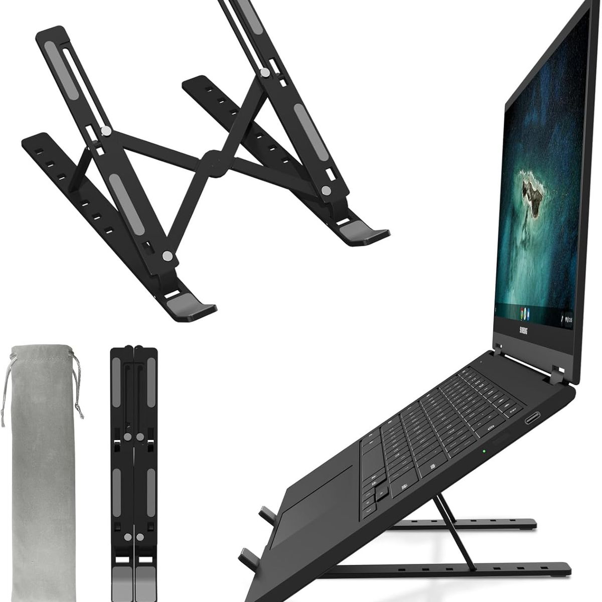 GENERICO - Soporte Base Computador Portatil Laptop Hasta 15.6 Pulgadas