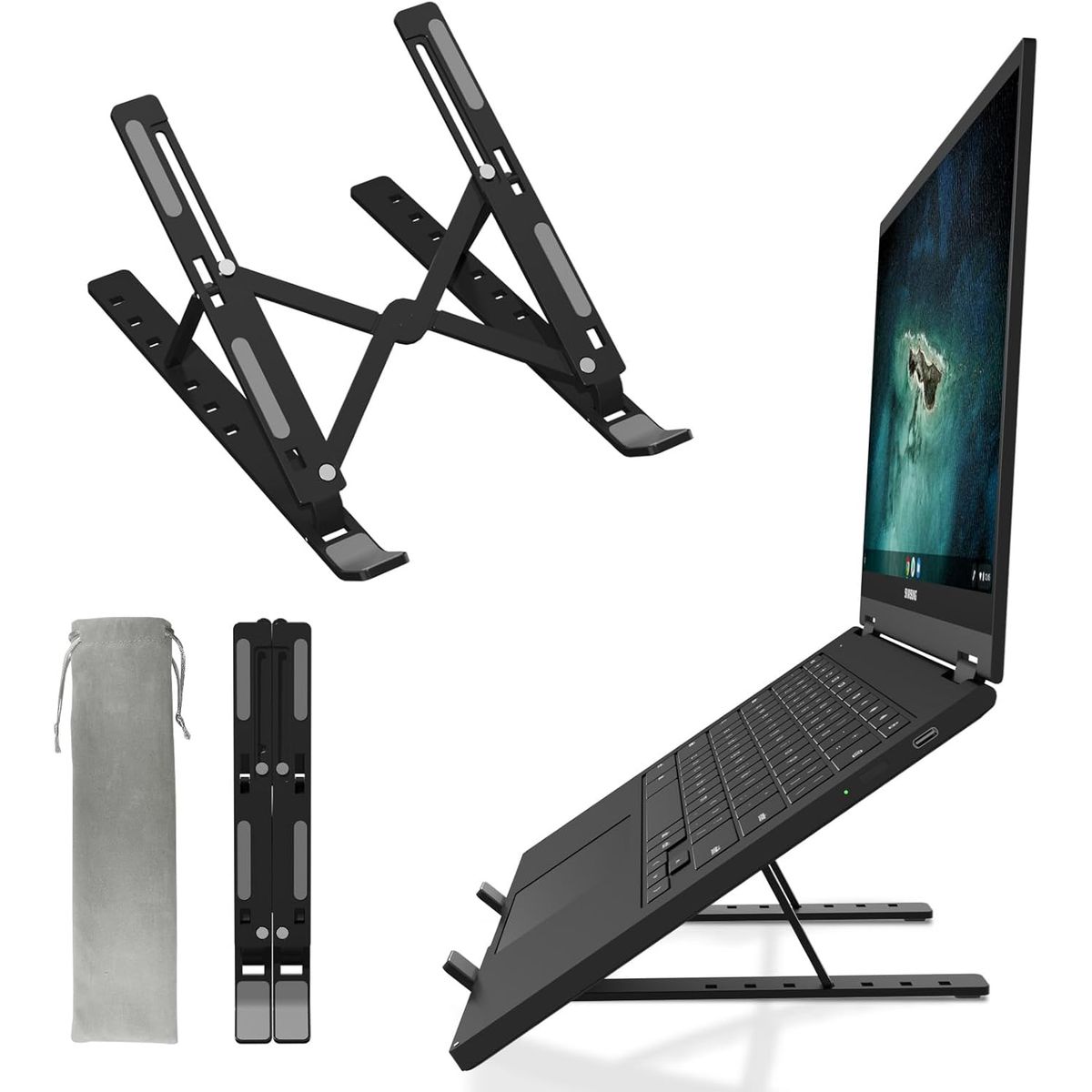 GENERICO - Soporte Base Computador Portatil Laptop Hasta 15.6 Pulgadas