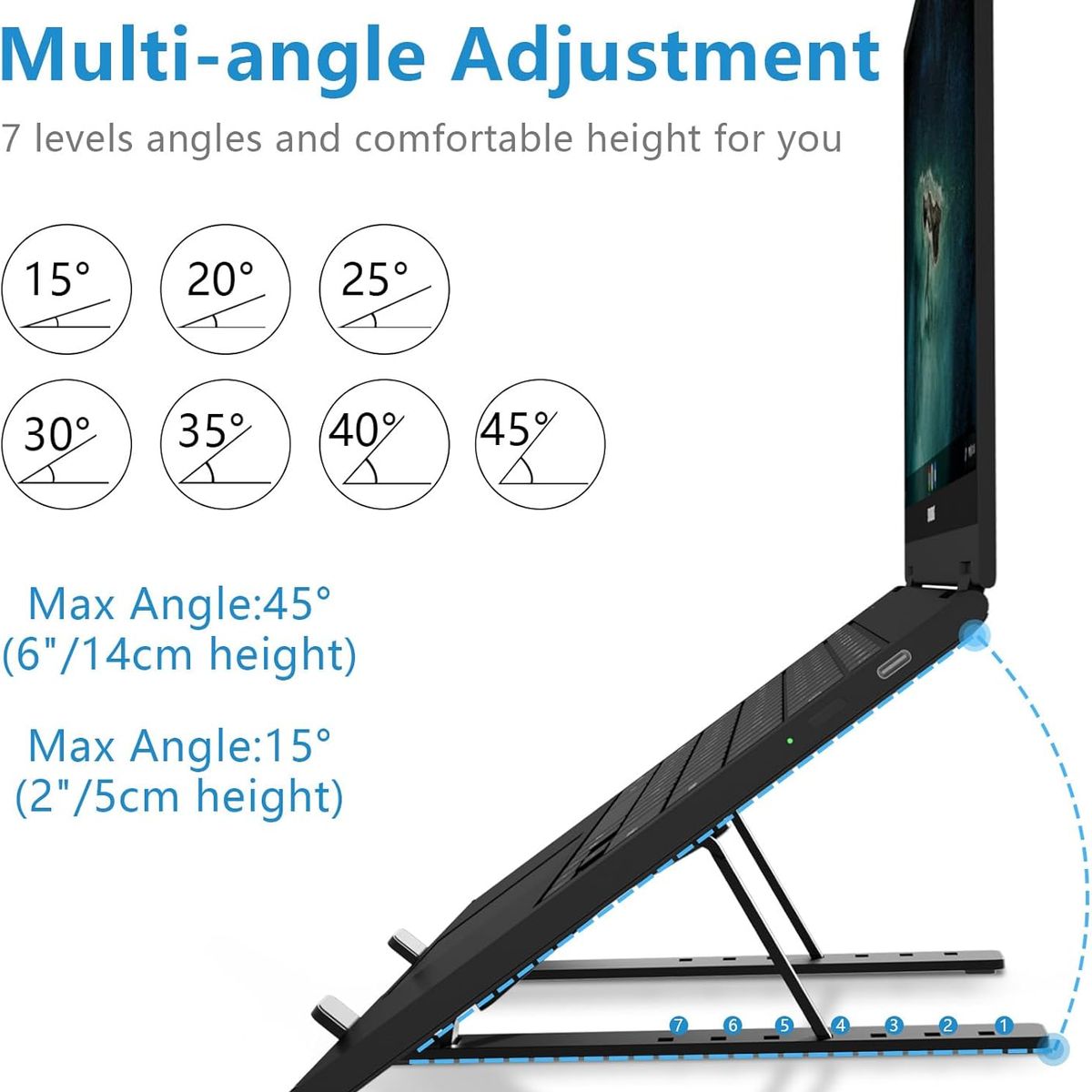GENERICO - Soporte Base Computador Portatil Laptop Hasta 15.6 Pulgadas