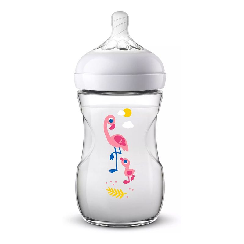 PHILIPS - Tetero Natural 9oz Flamingo Avent - Scf07021