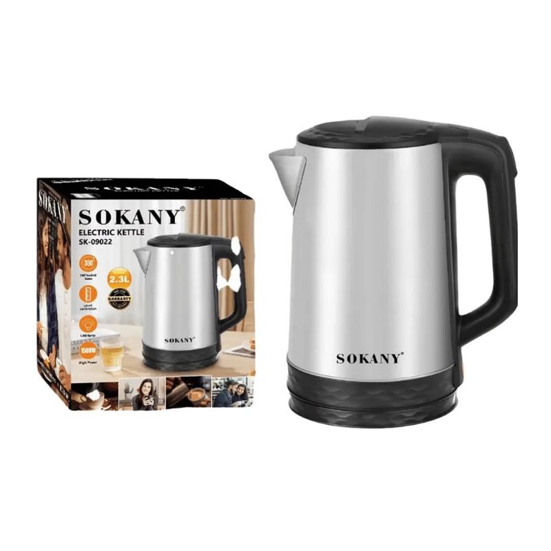 SOKANY - Tetera Hervidora Eléctrica 2.3 Litros Sokany SK-09022
