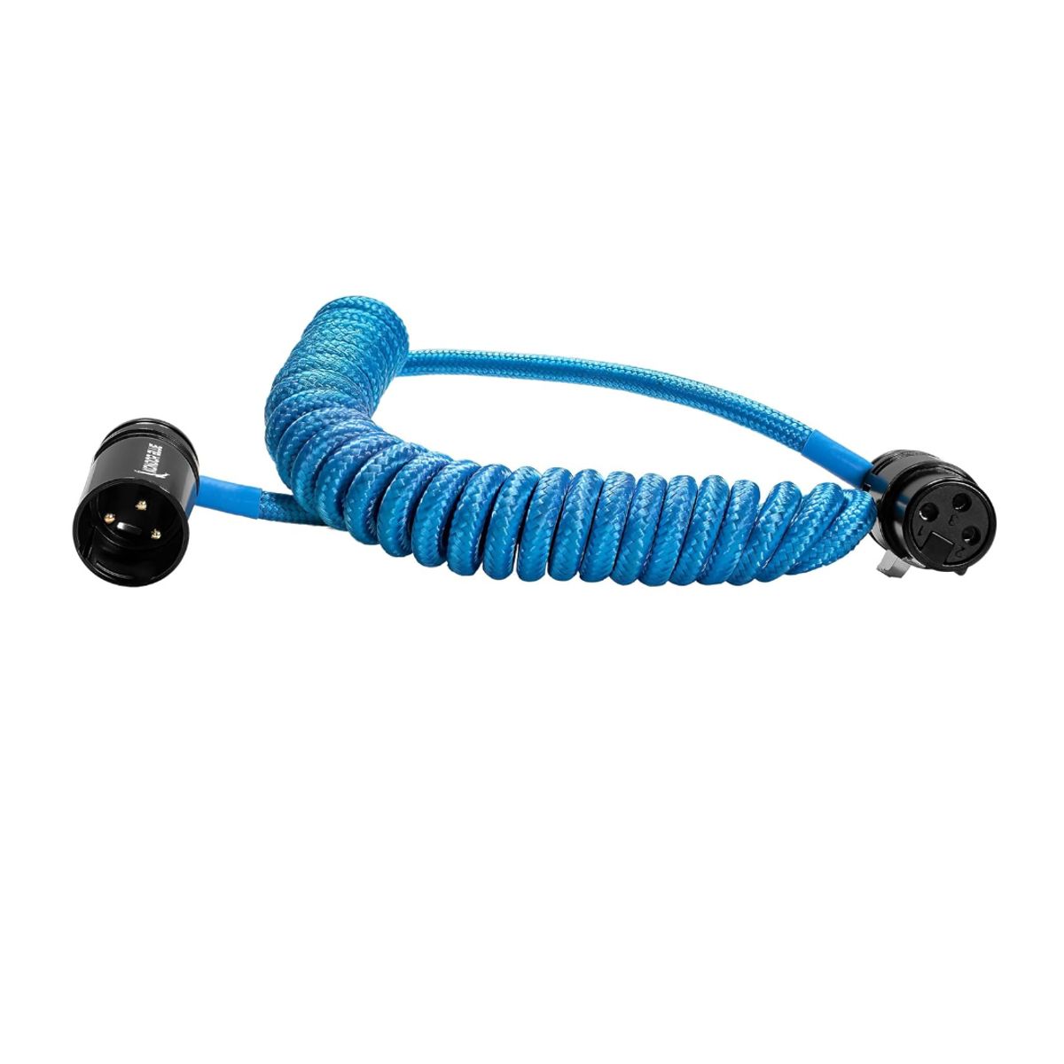 GENERICO - Cable XLR de ángulo recto trenzado en espiral 1mt - Kondor Blue