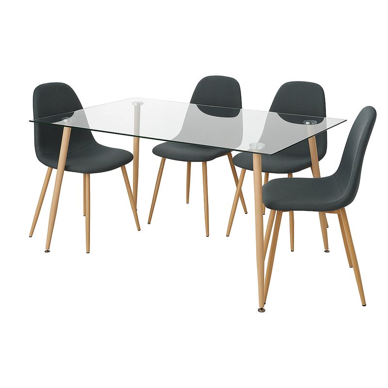 HIGH CLASS - Juego de Comedor 4 Puestos Rectangular Fénix