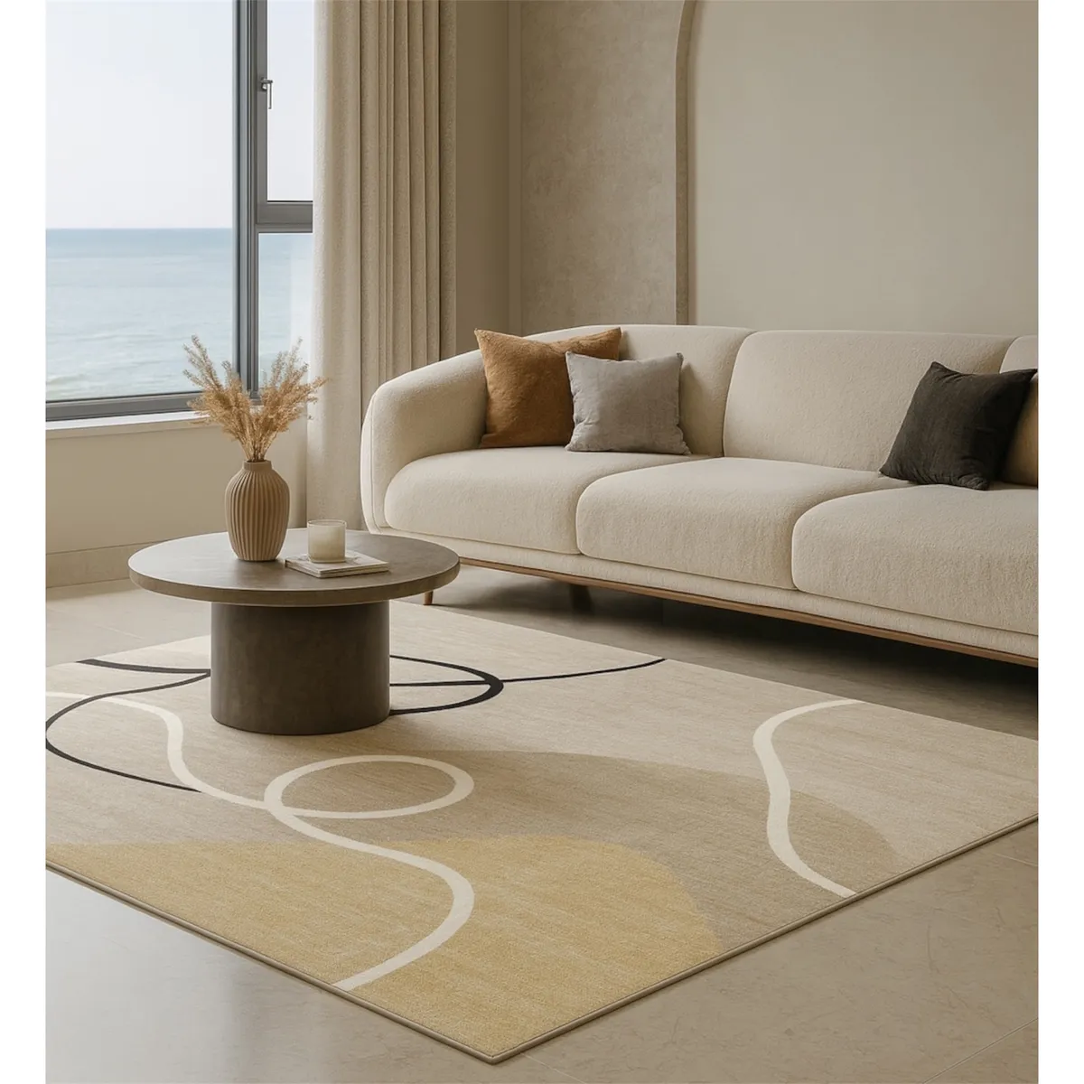 MULTIPLACE COLOMBIA - Alfombra Moderna de Lujo Ideal para Sala Habitación u Oficina 230x160 cm
