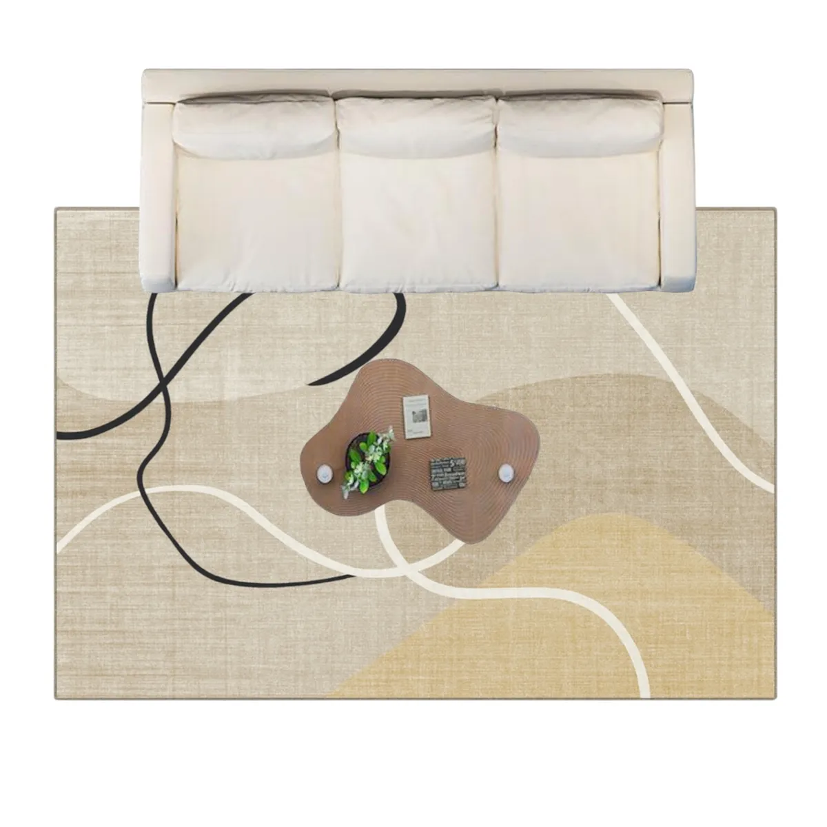 MULTIPLACE COLOMBIA - Alfombra Moderna de Lujo Ideal para Sala Habitación u Oficina 230x160 cm
