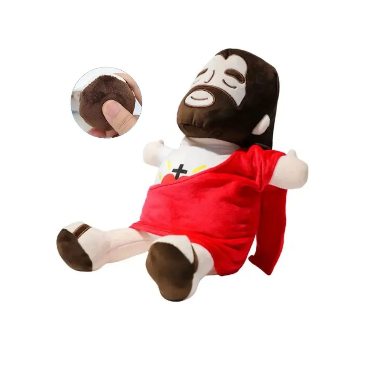 GENERICO - Peluche De Jesús Mediano Respira Ansiedad Con Luces