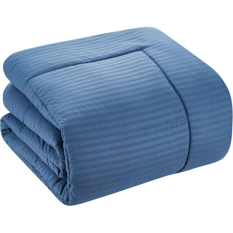 GENERICO - Edredón Tipo Plumón - Cama Queen Azul Petróleo