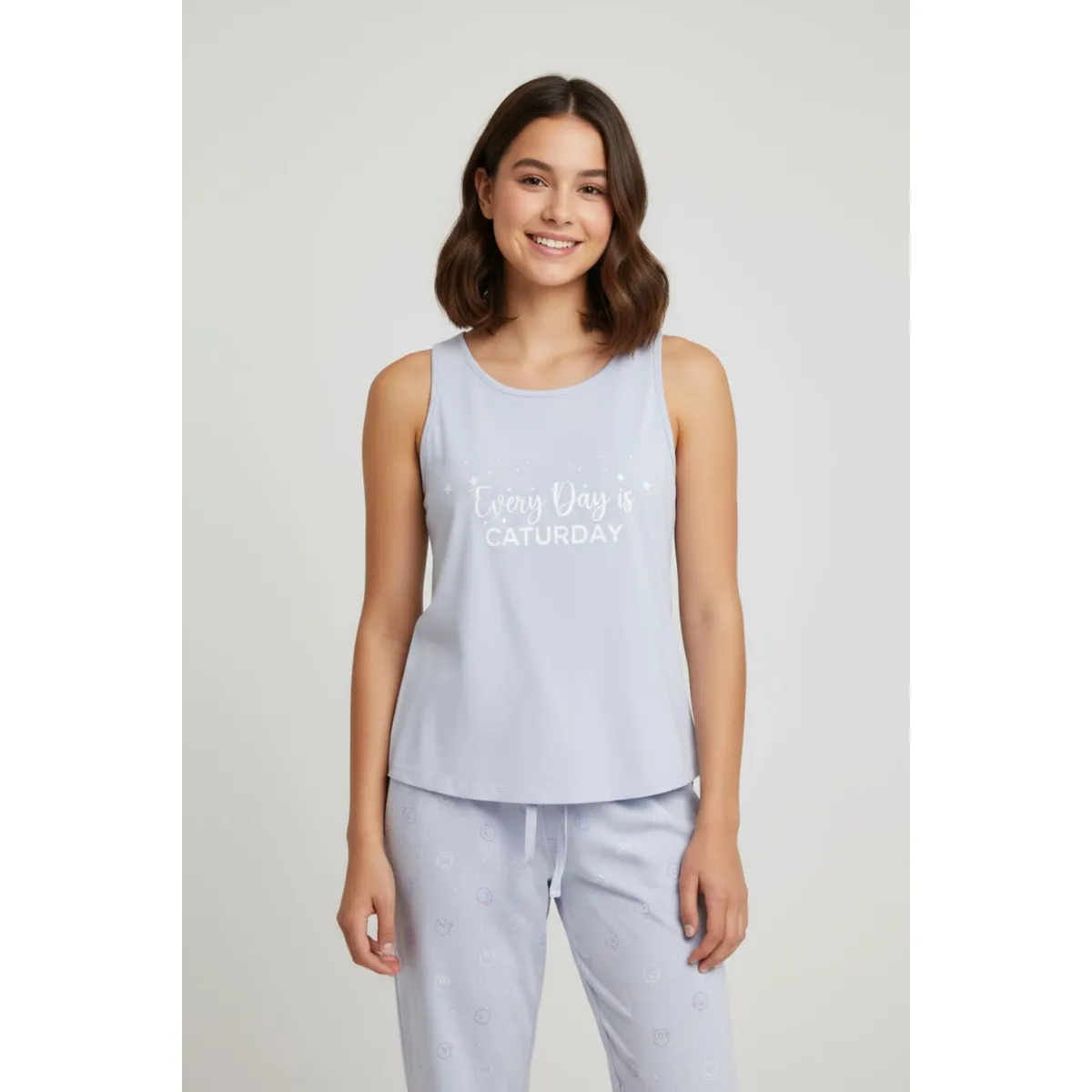 LILI PINK - Conjunto pijama para niña en 2 piezas confeccionado en algodón