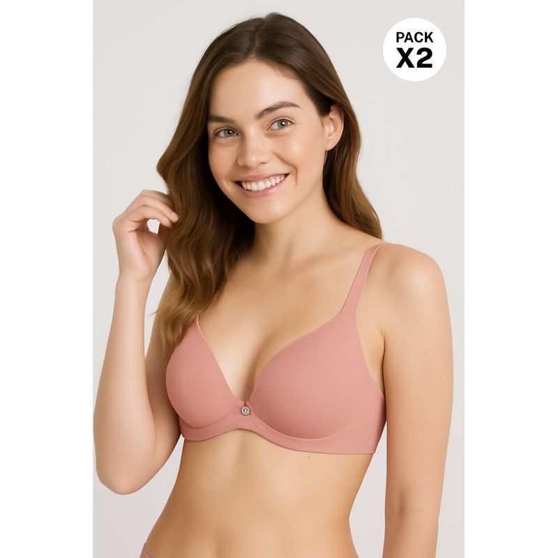 LILI PINK - Brasier copa 3/4 paquete x2 en microfibra