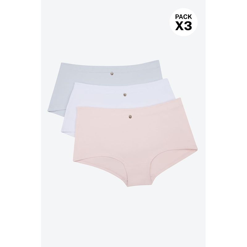 LILI PINK - Paquete x3 panty tipo bóxer en algodón