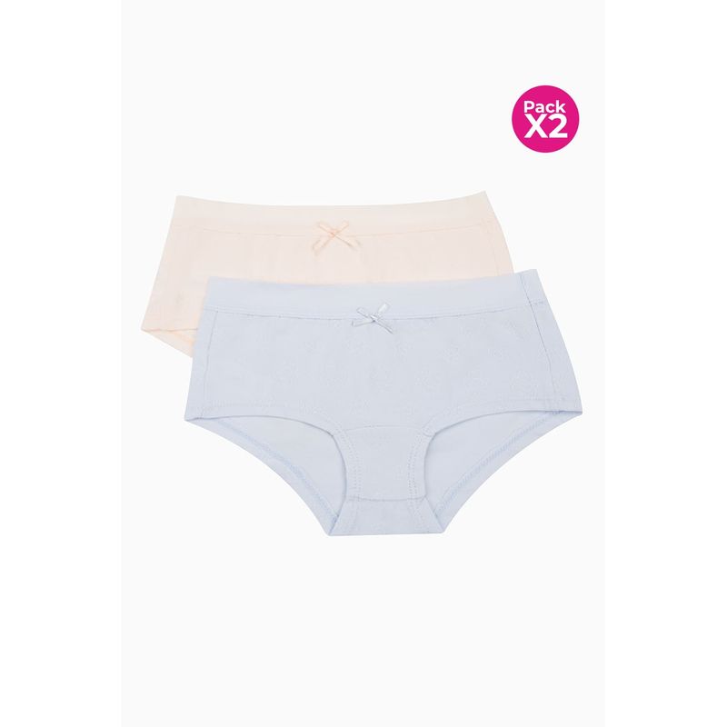 LILI PINK - Panty hipster para niñas paquete x2 en algodón