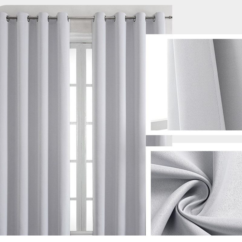 MULTIPLACE COLOMBIA - Cortina Blackout Tipo Lino Set de 2 Paños de 220 x 140 cm