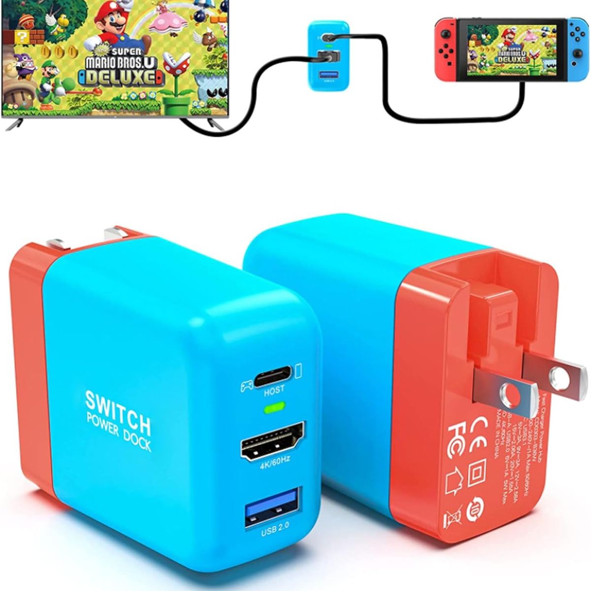 GENERICO - Dock y Cargador Para Nintendo Switch Mirabox 36W HDMI USB-C
