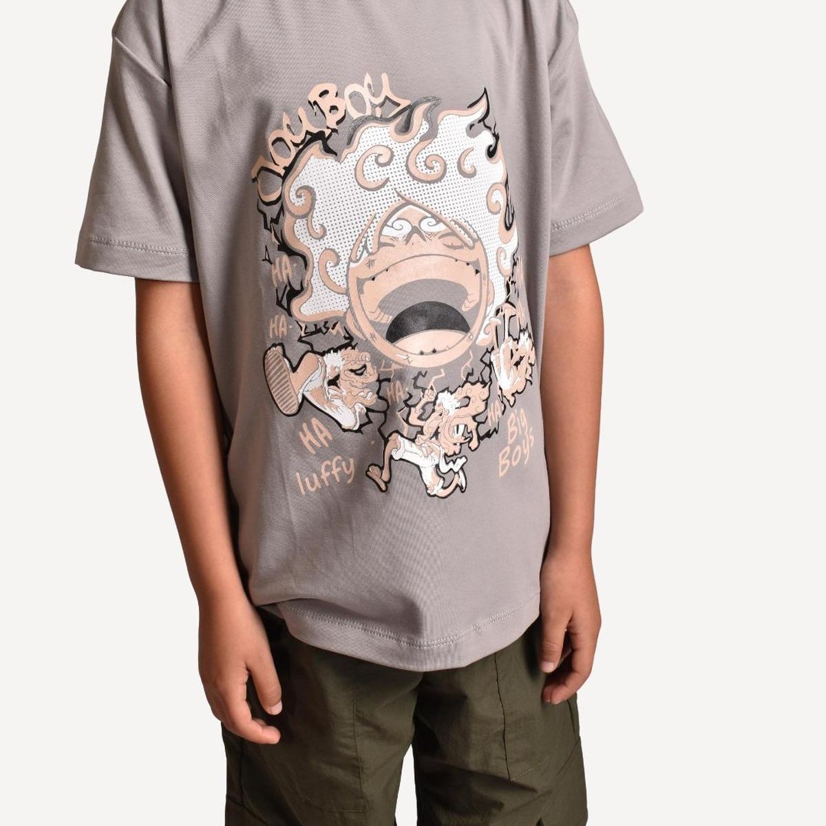 BIGBOYS - Camiseta Luffy Gris Niño