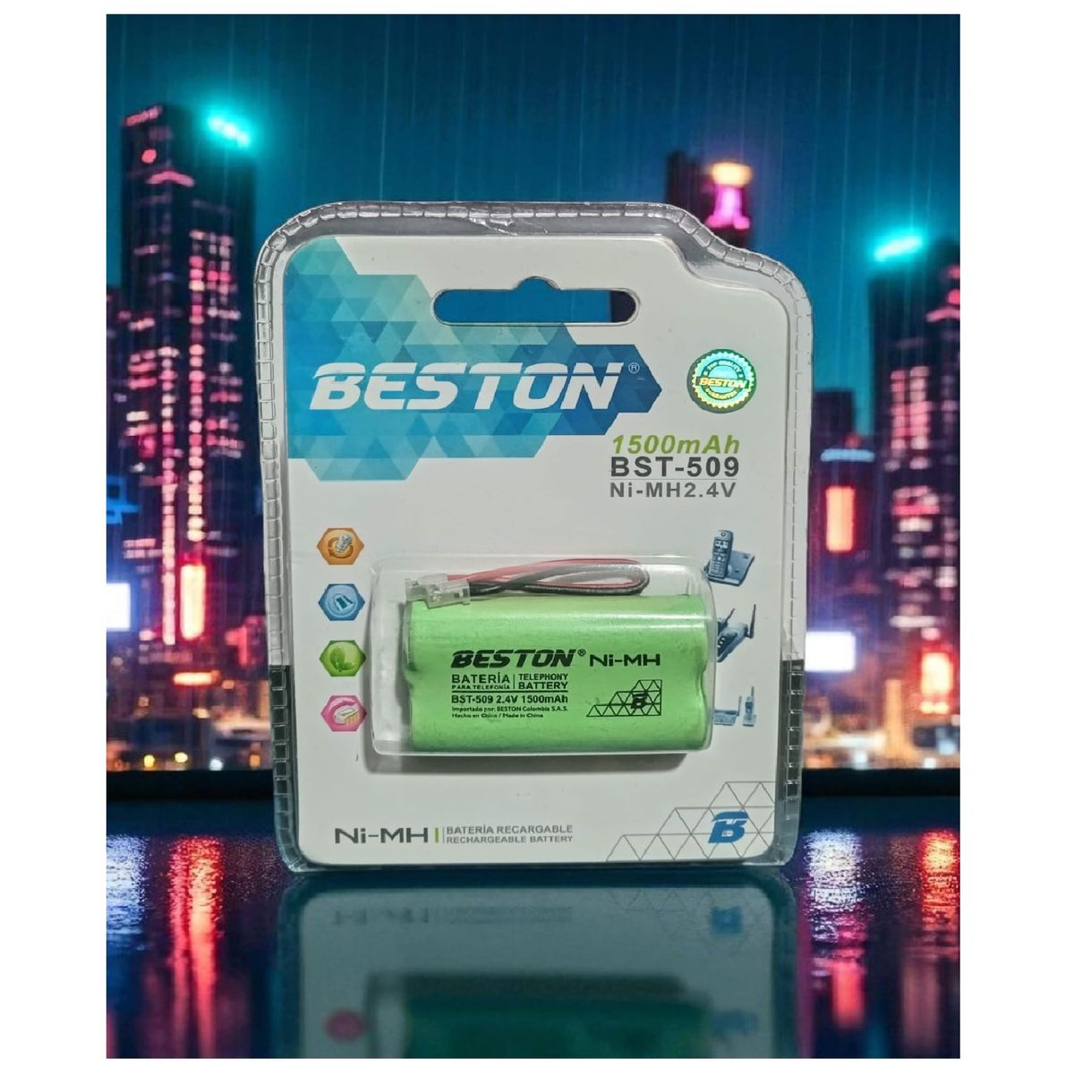 GENERICO - Pila Batería Recargable para Teléfono Inalámbrico Beston 1500mAh