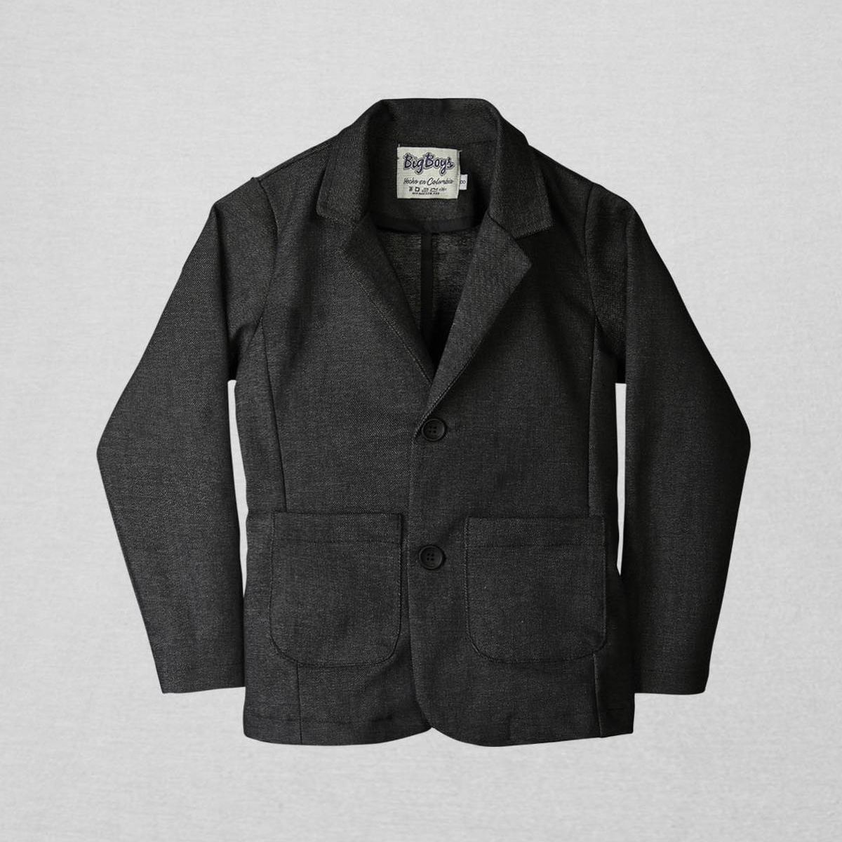 BIGBOYS - Blazer Negro Jaspeado Niño
