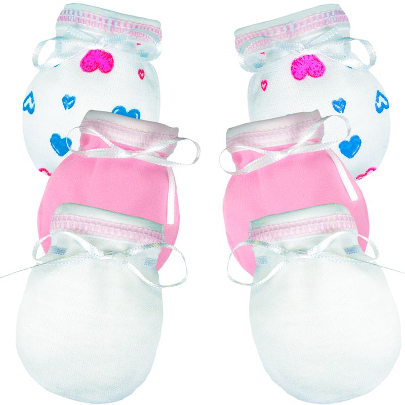 BABY KDS - Juego mitones x 3 para bebe niña glotoncitos - multicolor