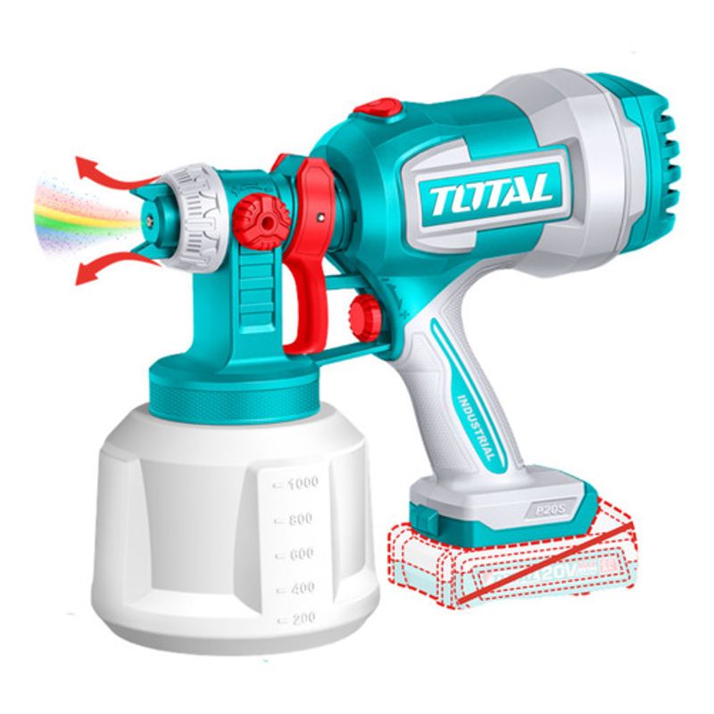 TOTAL - Pistola Pintar Inalambrica 800ml No incluye bateria ni cargador total