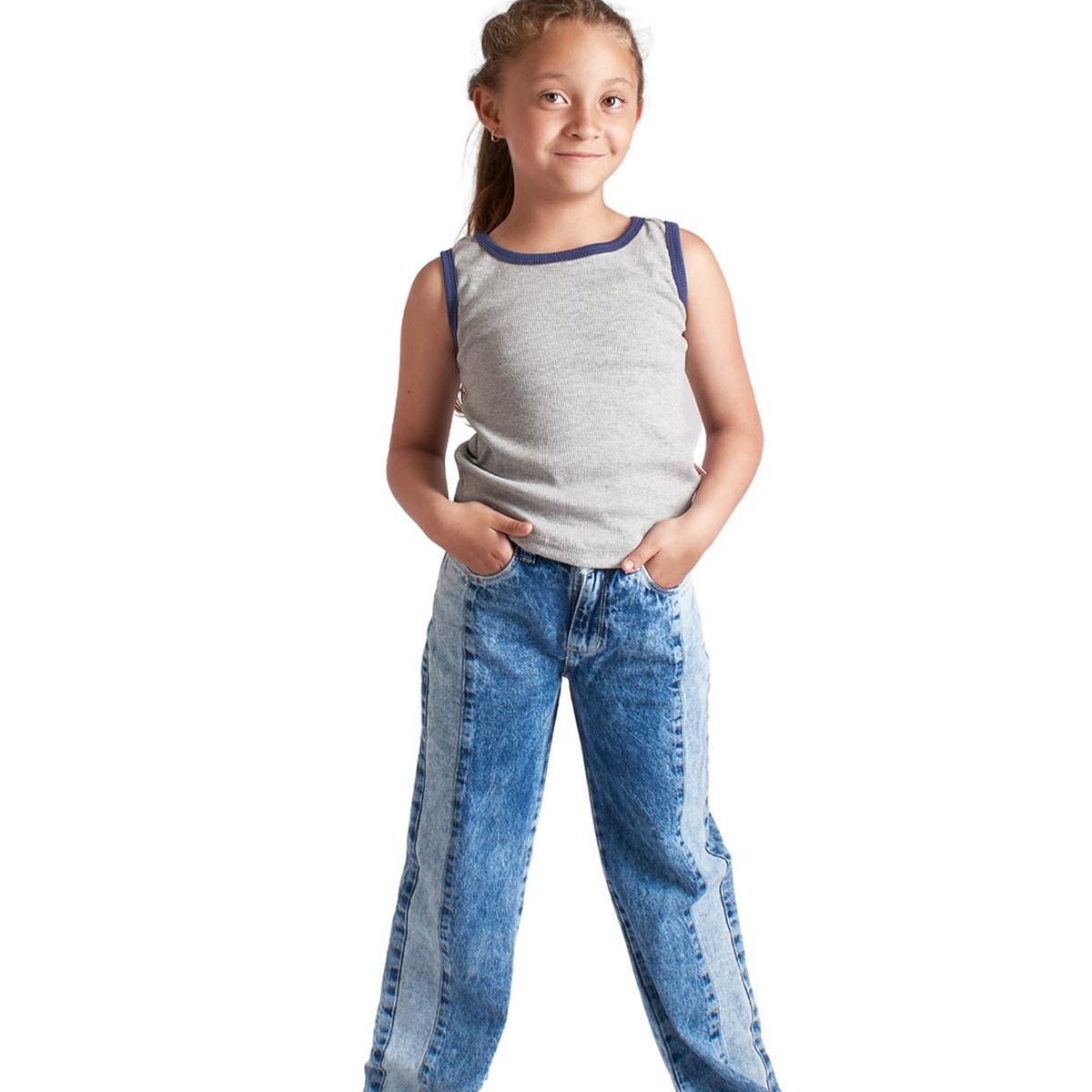 BIGBOYS - Crop Rib Combinado Gris Niña