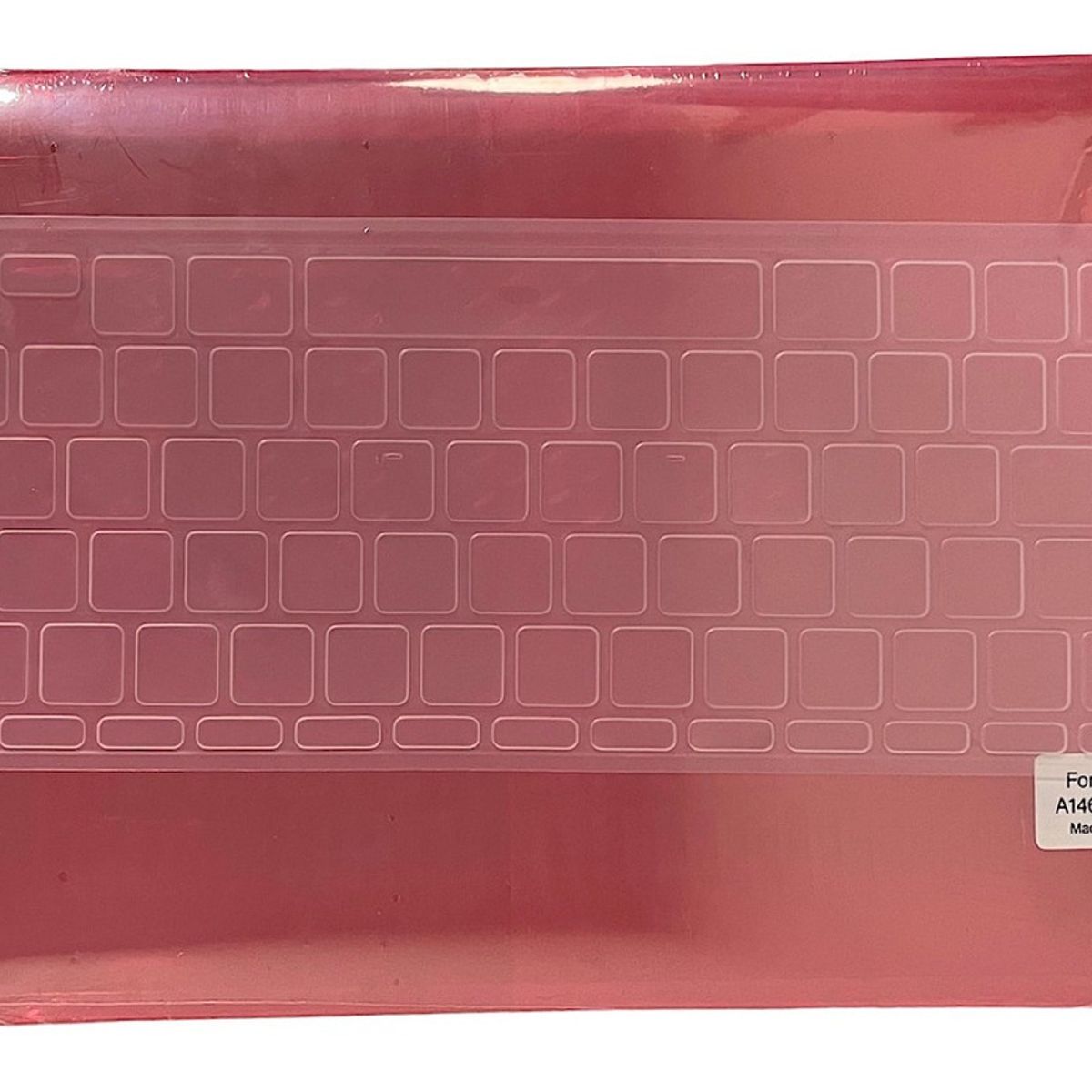 GENERICO - Carcasa Case Para Mac Air 11 A1465 Protector Teclado Español Rojo