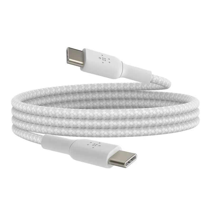 BELKIN - Cable trenzado USB-C a USB-C 1 m blanco