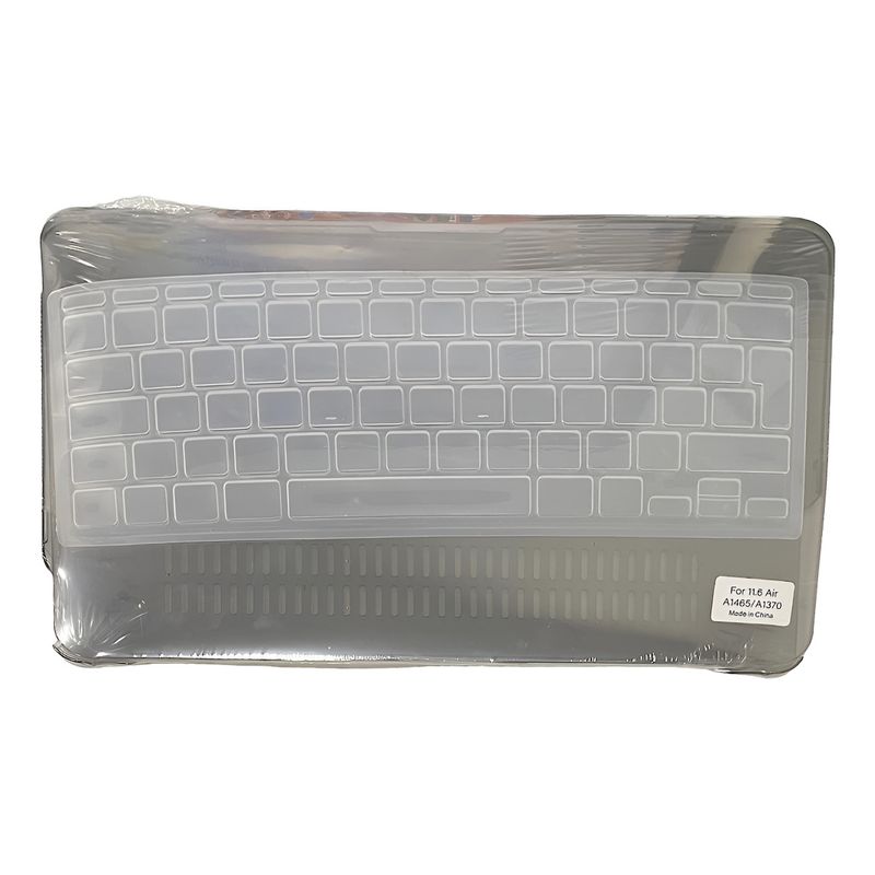GENERICO - Carcasa Case Para Mac Air 11 A1465 Protector Teclado Español Gris