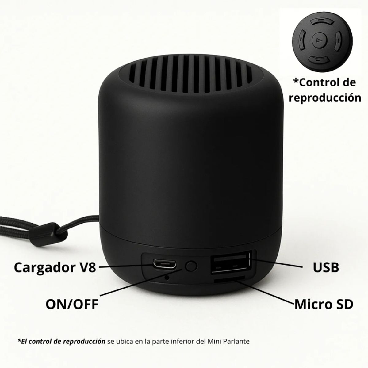 COLME TECHNOLOGY HOME - Mini Parlante Portatil Recargable Bluetooth Usb Sd Gts-1675