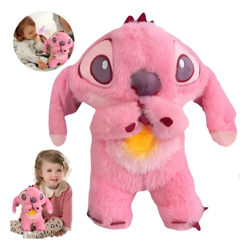 DAYOSHOP - Angel Stitch Peluche Que Respira Sonido Luz Niñas + Bateria