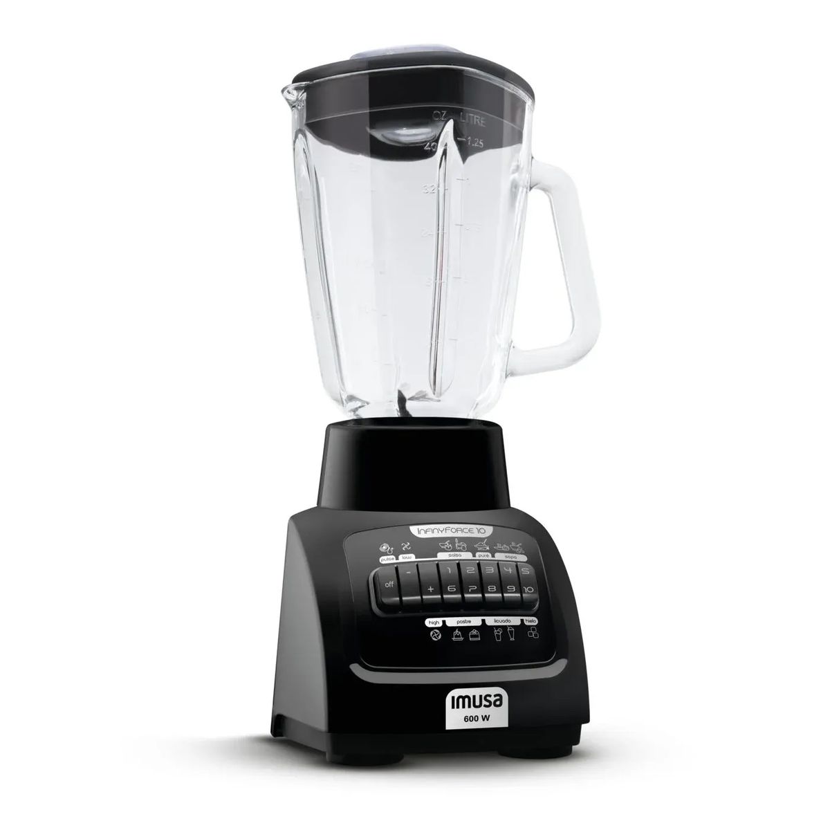 IMUSA - Licuadora Imusa Infiny Force 10 Vel Vaso de Vidrio 1,75 Litros