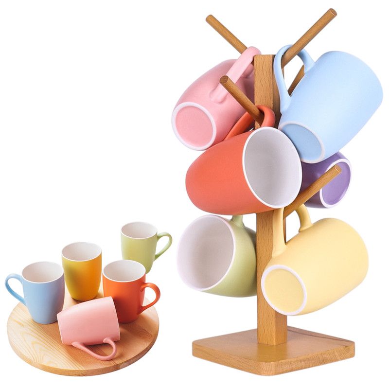 MULTIPLACE COLOMBIA - Set de 6 Pocillos de Cerámica Colores Pastel