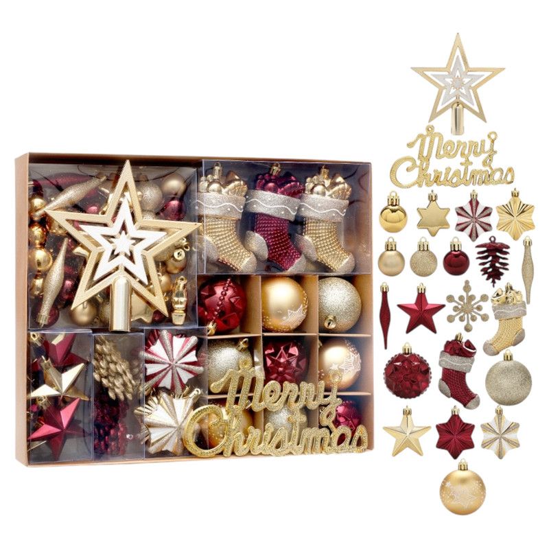 MULTIPLACE COLOMBIA - Bolas de navidad Set de 102 Adornos Navideños