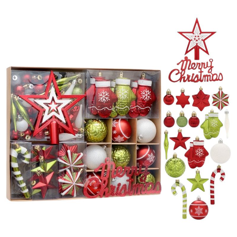 MULTIPLACE COLOMBIA - Bolas de navidad Set de 102 Adornos Navideños