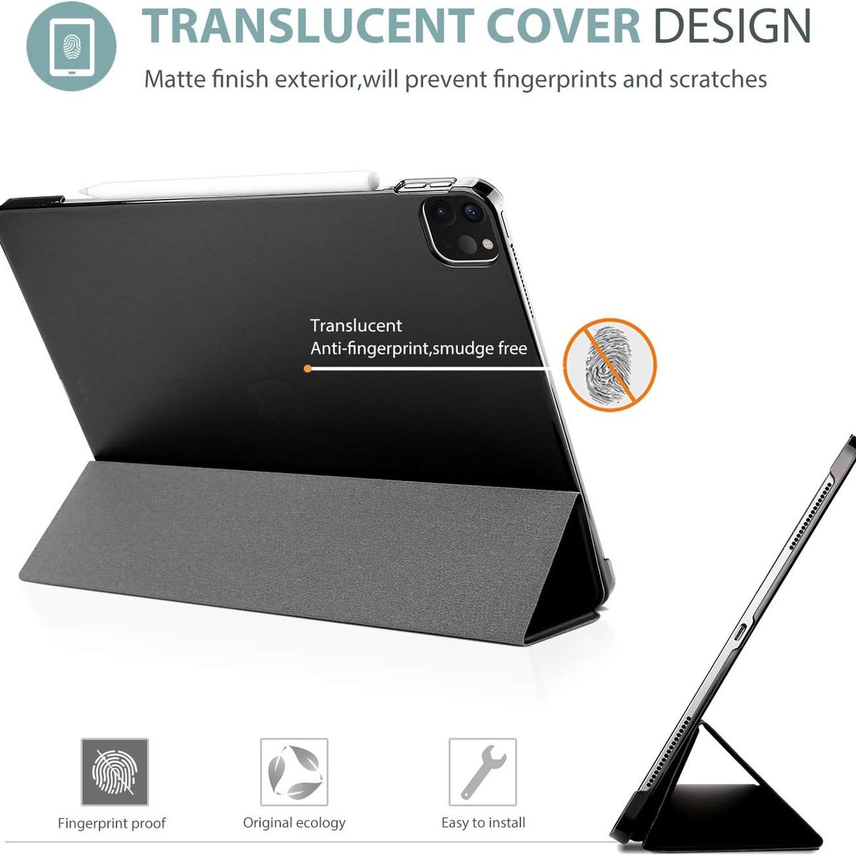 GENERICO - Estuche Inteligente Para iPad Pro 12.9 (3ra - 6ta Generación)