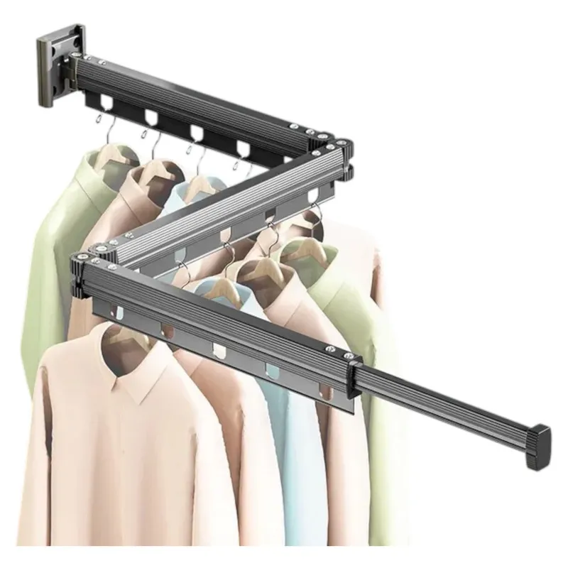 MULTIPLACE COLOMBIA - Tendedero Plegable para ropa de Pared en aluminio 126 cm