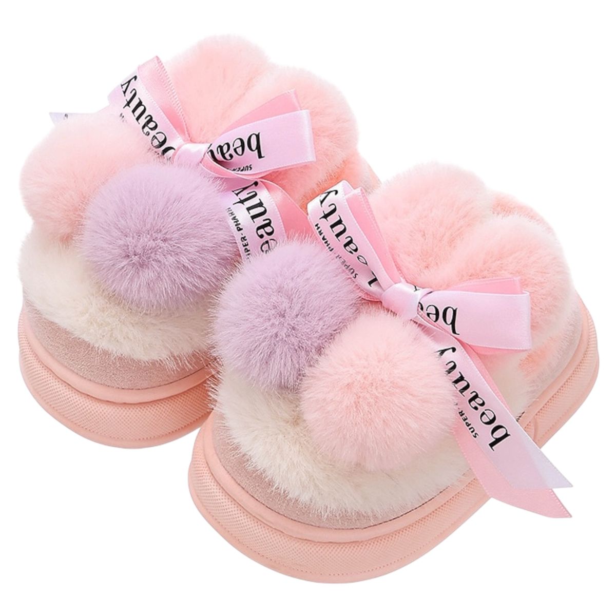 MULTIPLACE COLOMBIA - Pantuflas Babuchas Para Niña Peluche Extra suaves-